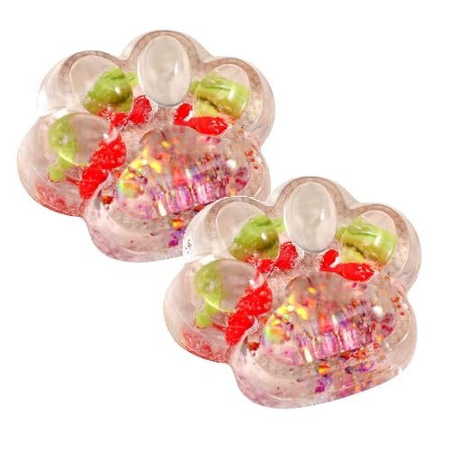 Riesige -Stress-Katzenpfote- – ultraweiches Silikon-Quetschspielzeug, simuliertes Zieh, 7x6.5cm (Red, 2) von CEWIFO