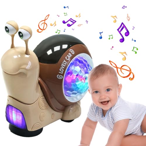 CEWROM Baby Krabbel Spielzeug 6-18 Monate, Schnecke Krabbelspielzeug mit Lichter und Musik, Pädagogisches Spielzeug Baby, Krabbelspielzeug Baby Weihnachten Geschenke, Lustige Krabbel Spielzeug, Braun CEWROM Baby Krabbel Spielzeug 6-18 Monate, Schnecke Krabbelspielzeug mit Lichter und Musik, Pädagogisches Spielzeug Baby, Krabbelspielzeug Baby Weihnachten Geschenke, Lustige Krabbel Spielzeug, Braun von CEWROM