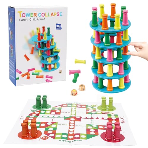 CEWROM Montessori Brettspiel ab 3 4 5 6 Jahre, 48 Stück Bunte Holzsäule Würfelspiel Mathematik Lernspielzeug, Feinmotorik Spiel & Zählspielzeug, für Junge und Mädchen Familie Party CEWROM Montessori Brettspiel ab 3 4 5 6 Jahre, 48 Stück Bunte Holzsäule Würfelspiel Mathematik Lernspielzeug, Feinmotorik Spiel & Zählspielzeug, für Junge und Mädchen Familie Party von CEWROM