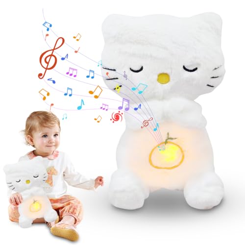 CEWROM Spieluhr Baby, Katzen Musik Kuscheltier, Schlafmusikspielzeug, Kuscheltier Katze mit Atembewegung und Musik, Schlummertier Plüschtier Spielzeug für Kinder Familie Und Freunde Babys CEWROM Spieluhr Baby, Katzen Musik Kuscheltier, Schlafmusikspielzeug, Kuscheltier Katze mit Atembewegung und Musik, Schlummertier Plüschtier Spielzeug für Kinder Familie Und Freunde Babys von CEWROM