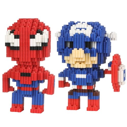 CFEWV 2 Stück Bausteine Building Blocks Sets, Micro Konstruktionsspielzeug Modellbausatz Erwachsene, 3D Mini Puzzle Kinder Educational Toys Gift,Mikro Bausteine Sets von CFEWV