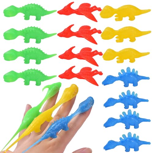 15 Stück Schleuder Dinosaurier, Schleuder-Dinosaurier-Finger Spielzeug Dinosaurier Spielzeug Schleuder Dinosaurier Fingerspiel, für Partygeschenke Und Geburtstagsgeschenke Zufällige Farbe von CFSVVD