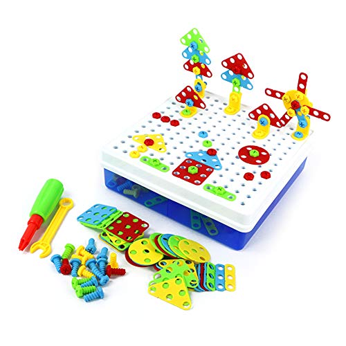 CFTGIW 234pcs Puzzlespielzeug Demontage Schrauben Nussbaumgebäude Set Bildungsspielzeugmaterial, um Scree Toydiy Toykids Toyedukational Toyscrews Nuss Toytypuzle Spielzeug zu Machen von CFTGIW