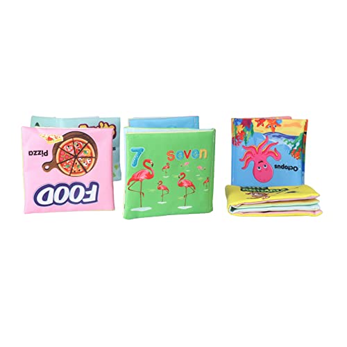 CFTGIW 6PCS Badebücher Softes Tuch Englisch Früh Bildung Spielzeug für Kleinkindbad Bücher Badebücher Stoff Bücher Set Bookearly Education Spielzeug und Bad mit Nichts, die Sind Sind CFTGIW 6PCS Badebücher Softes Tuch Englisch Früh Bildung Spielzeug für Kleinkindbad Bücher Badebücher Stoff Bücher Set Bookearly Education Spielzeug und Bad mit Nichts, die Sind Sind von CFTGIW
