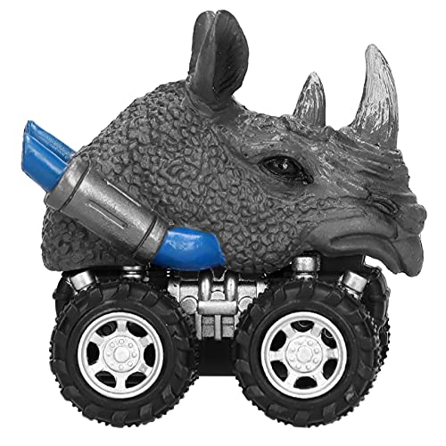 CFTGIW Bildungssimulierung Tiermodell Rücken Auto Spielzeug Four -Wheel -Fahrzeuge Spielzeug für Kidnrhinoceros Zurückziehen Karmar Toyvehicles Toykids Car Toymodel Auto Toyanimal Rücken ((Nashorn)) von CFTGIW