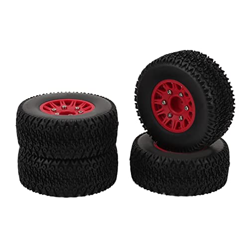 CFTGIW Für /10 RC Kurzzeitwagen -LKW -Reifen Für Senton Für Slash 12mm 14mm 17 Mm Sechskant RC LKW Reifen Green Haben Streit Für HIG Short Course Für /10 Kurz (Rot) von CFTGIW