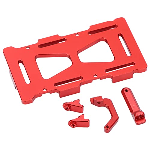 CFTGIW RC -Batteriehalterung Aluminiumlegierung RC Batteriemontage für Axiale SCX24 AXI90081 AXI00001 AXI00002 /24 CRED MAUT (Rot) von CFTGIW