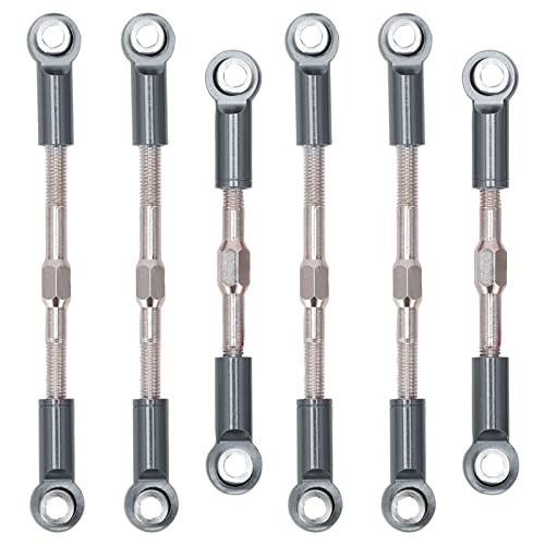 CFTGIW RC Metal Pull Rod Lenkung Servo Link Links Bindages Stange Stange für 144001 124018 124019/14 RC Cartitanie Die Pull -Lenkung Add Bur Rodrc Rodrc (Ti-Farbe) von CFTGIW