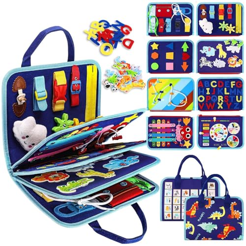Busy Board for Toddlers, Montessori Toy from 1-4 Years Toddlers, Felt Activity Board Motor Skills Toy, Multifunktionales Sinnesspielzeug für Babys, Baby Lernspielzeug Grundkenntnisse(Dinosaurier) Busy Board for Toddlers, Montessori Toy from 1-4 Years Toddlers, Felt Activity Board Motor Skills Toy, Multifunktionales Sinnesspielzeug für Babys, Baby Lernspielzeug Grundkenntnisse(Dinosaurier) von Blippi