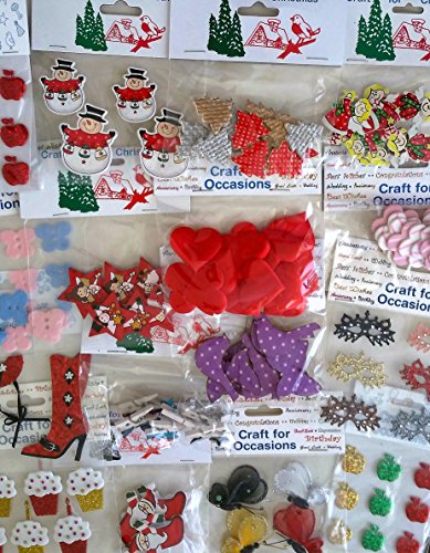 Große Packung mit gemischten Verzierungen für Kartenherstellung/Basteln von CG