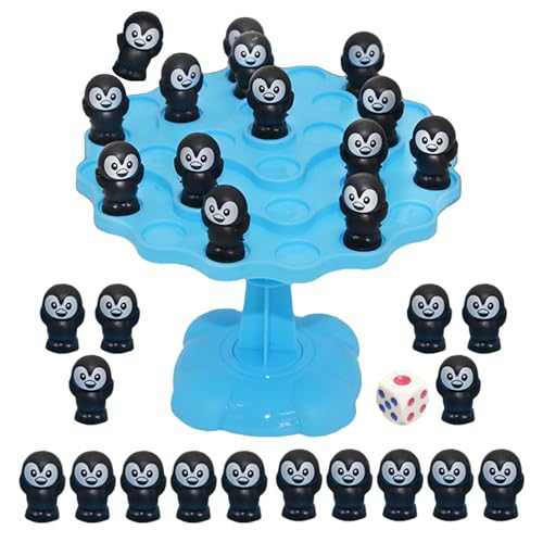 CGACCSD Balance Spiele Für Kinder | Pinguin Balance Spiel,Interaktives Lernspielzeug Mit Wippplatte Für Vorschulkinder Zu Hause Und Unterwegs von CGACCSD