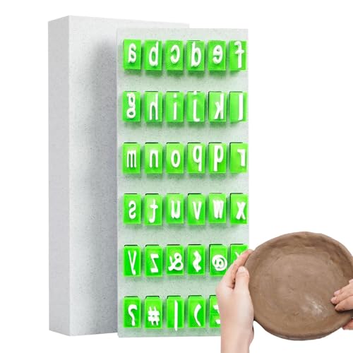 CGACCSD Buchstaben Stempel Für Ton,Zahlen Alphabet Stempel Set Für Töpferkeramik | Wiederverwendbare Formen Für Bastler Schullehrer Kinder Zur Erstellung Von Etiketten Keramik Tagebuchführung Und CGACCSD Buchstaben Stempel Für Ton,Zahlen Alphabet Stempel Set Für Töpferkeramik | Wiederverwendbare Formen Für Bastler Schullehrer Kinder Zur Erstellung Von Etiketten Keramik Tagebuchführung Und von CGACCSD