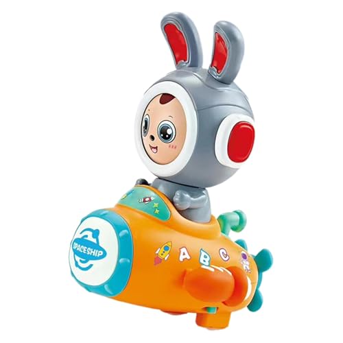 CGACCSD Musical Bunny Toy, Kaninchen Musical Toy - Beleuchtetes singender Kaninchenauto - Automatisch singen bewegende Tiergesicht, wechseln für Mädchen Geburtstagsspielzeug von CGACCSD