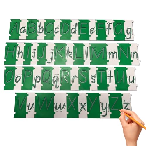 CGACCSD Schablonen Für Buchstaben - Kinder Alphabet Schreibvorlagen,Lernspielzeug Vorschule Frühförderung Für Kinder Mädchen Schüler Kleinkinder von CGACCSD