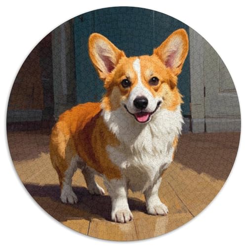 Hund 1000 Teiliges Rundpuzzle Für Erwachsene Und Kinder Animal | Lieblings-Aktivität Zu Hausee | Kreatives Vergnügen | 1000pcs (67.5x67.5cm) von CGANBKEPR
