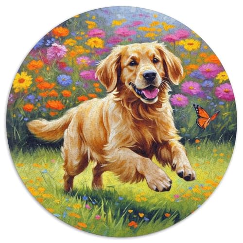 Hund 1000 Teiliges Rundpuzzle Für Erwachsene Und Kinder Hund | Hochwertiges Puzzle-Set | Kreatives Freizeitvergnügen | 1000pcs (67.5x67.5cm) von CGANBKEPR