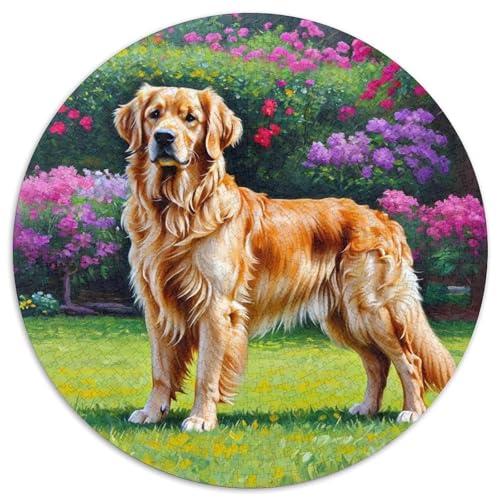 Hund 1000 Teiliges Rundpuzzle Für Erwachsene Und Kinder Hund | Lieblings-Aktivität Zu Hausee | Kreatives Freizeitvergnügen | 1000pcs (67.5x67.5cm) von CGANBKEPR