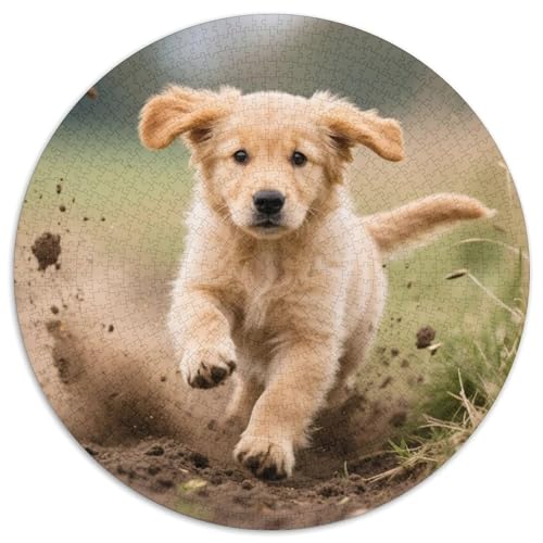 Hund 1000 Teiliges Rundpuzzle Für Jugendliche | Hochwertiges Puzzle-Set | Kreatives Freizeitvergnügen | 1000pcs (67.5x67.5cm) von CGANBKEPR