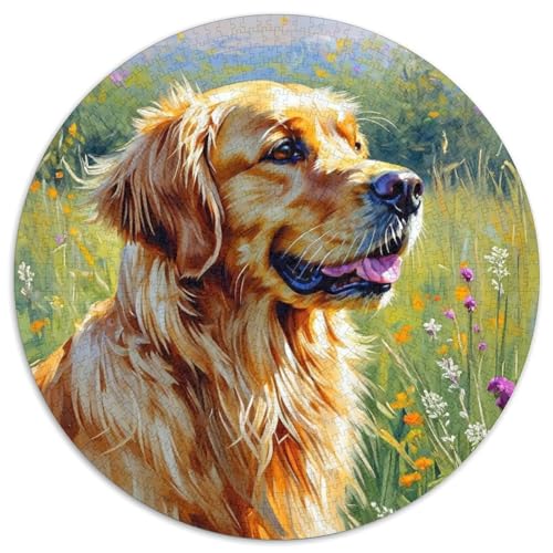 Hund 1000 Teiliges Rundpuzzle Für Jugendliche | Hochwertiges Puzzle-Set | Kreatives Freizeitvergnügen | 1000pcs (67.5x67.5cm) von CGANBKEPR