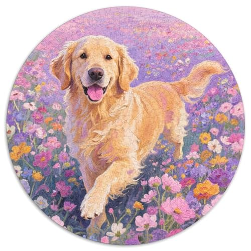 Hund 1000 Teiliges Rundpuzzle Für Jugendliche | Hochwertiges Puzzle-Set | Kreatives Vergnügen | 1000pcs (67.5x67.5cm) von CGANBKEPR