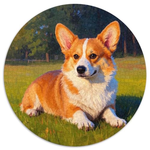 Hund 1000 Teiliges Rundpuzzle Für Jugendliche | Intelligenz-Training | Kreatives Freizeitvergnügen | 1000pcs (67.5x67.5cm) von CGANBKEPR