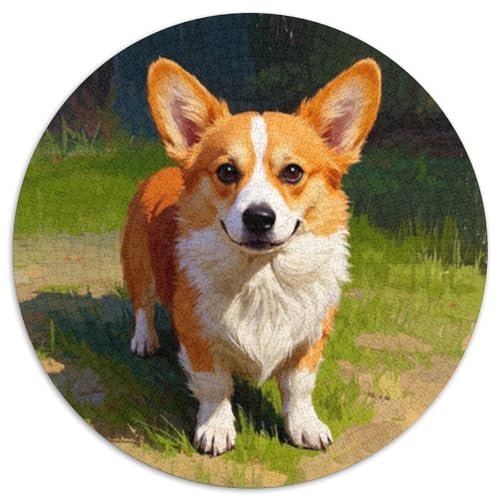 Hund 1000 Teiliges Rundpuzzle Für Jugendliche | Lieblings-Aktivität Zu Hausee | Kreatives Vergnügen | 1000pcs (67.5x67.5cm) von CGANBKEPR