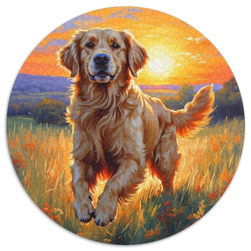 Hund 1000 Teiliges Rundpuzzle Puzzle Für Hobby-Puzzler Hund | Lieblings-Aktivität Zu Hausee | Kreatives Vergnügen | 1000pcs (67.5x67.5cm) von CGANBKEPR