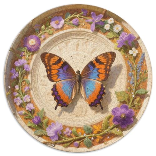 Schmetterling 1000 Teiliges Rundpuzzle Für Erwachsene Und Kinder | Hochwertiges Puzzle-Set | Kreatives Freizeitvergnügen | 1000pcs (67.5x67.5cm) von CGANBKEPR