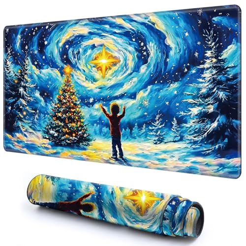 Cute Playmat for MTG Card Game Playing 59.9 cmx34.8 cm Non-Slip Desk Mat with Smooth Surface and Stitched Edge for TCG Card Board Games Accessory - Blue Galaxy Boy Cute Playmat for MTG Card Game Playing 59.9 cmx34.8 cm Non-Slip Desk Mat with Smooth Surface and Stitched Edge for TCG Card Board Games Accessory - Blue Galaxy Boy von CGFGHHUY