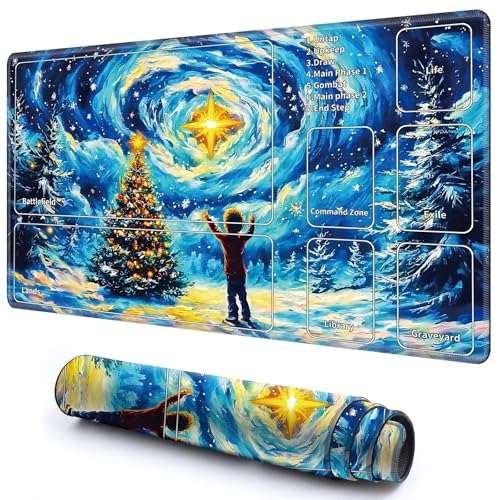 Cute Playmat with Zones -2 for MTG Card Game Playing 59.9 cmx34.8 cm Non-Slip Desk Mat with Smooth Surface and Stitched Edge for TCG Card Board Games Accessory - Blue Galaxy Boy Cute Playmat with Zones -2 for MTG Card Game Playing 59.9 cmx34.8 cm Non-Slip Desk Mat with Smooth Surface and Stitched Edge for TCG Card Board Games Accessory - Blue Galaxy Boy von CGFGHHUY