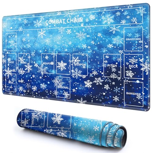 Cute Playmat with Zones -3 for MTG Card Game Playing 59.9 cmx34.8 cm Non-Slip Desk Mat with Smooth Surface and Stitched Edge for TCG Card Board Games Accessory - Blue Snow Cute Playmat with Zones -3 for MTG Card Game Playing 59.9 cmx34.8 cm Non-Slip Desk Mat with Smooth Surface and Stitched Edge for TCG Card Board Games Accessory - Blue Snow von CGFGHHUY