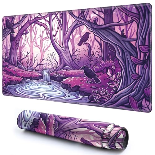 Niedliche Spielmatte für MTG-Kartenspiel, 59,9 x 34,8 cm, rutschfeste Schreibtischunterlage mit glatter Oberfläche und genähtem Rand, für TCG-Karte, Brettspiele, Zubehör, Lila Waldvogel Niedliche Spielmatte für MTG-Kartenspiel, 59,9 x 34,8 cm, rutschfeste Schreibtischunterlage mit glatter Oberfläche und genähtem Rand, für TCG-Karte, Brettspiele, Zubehör, Lila Waldvogel von CGFGHHUY