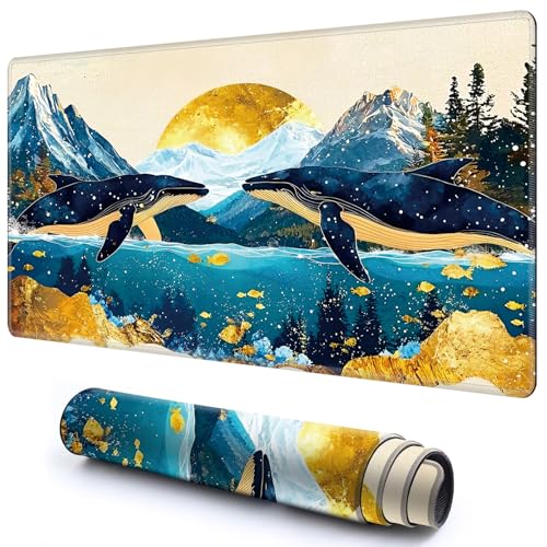 Niedliche Spielmatte für MTG-Kartenspiel, 59,9 x 34,8 cm, rutschfeste Schreibtischunterlage mit glatter Oberfläche und genähtem Rand, für TCG-Karte, Brettspiele, Zubehör, Walgebirge, Mond Niedliche Spielmatte für MTG-Kartenspiel, 59,9 x 34,8 cm, rutschfeste Schreibtischunterlage mit glatter Oberfläche und genähtem Rand, für TCG-Karte, Brettspiele, Zubehör, Walgebirge, Mond von CGFGHHUY