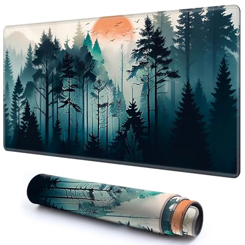 Niedliche Spielmatte für MTG-Kartenspiel, 59,9 x 34,8 cm, rutschfeste Schreibtischunterlage mit glatter Oberfläche und genähtem Rand, für TCG-Kartenspiele, Zubehör, grüner Wald Sonnenuntergang Niedliche Spielmatte für MTG-Kartenspiel, 59,9 x 34,8 cm, rutschfeste Schreibtischunterlage mit glatter Oberfläche und genähtem Rand, für TCG-Kartenspiele, Zubehör, grüner Wald Sonnenuntergang von CGFGHHUY