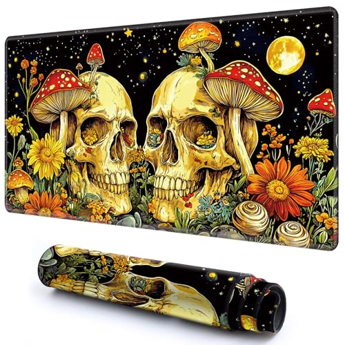 Niedliche Spielmatte für MTG-Kartenspiel, 59,9 x 34,8 cm, rutschfeste Schreibtischunterlage mit glatter Oberfläche und genähtem Rand für TCG-Karte, Brettspiele, Zubehör, Pilzschädel Mond Niedliche Spielmatte für MTG-Kartenspiel, 59,9 x 34,8 cm, rutschfeste Schreibtischunterlage mit glatter Oberfläche und genähtem Rand für TCG-Karte, Brettspiele, Zubehör, Pilzschädel Mond von CGFGHHUY