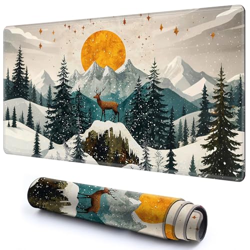 Niedliche Spielmatte für MTG-Kartenspiel, 69,8 x 39,9 cm, rutschfeste Schreibtischunterlage mit glatter Oberfläche und genähtem Rand, für TCG-Karte, Brettspiele, Zubehör, Berge, Bäume, Sonne Niedliche Spielmatte für MTG-Kartenspiel, 69,8 x 39,9 cm, rutschfeste Schreibtischunterlage mit glatter Oberfläche und genähtem Rand, für TCG-Karte, Brettspiele, Zubehör, Berge, Bäume, Sonne von CGFGHHUY