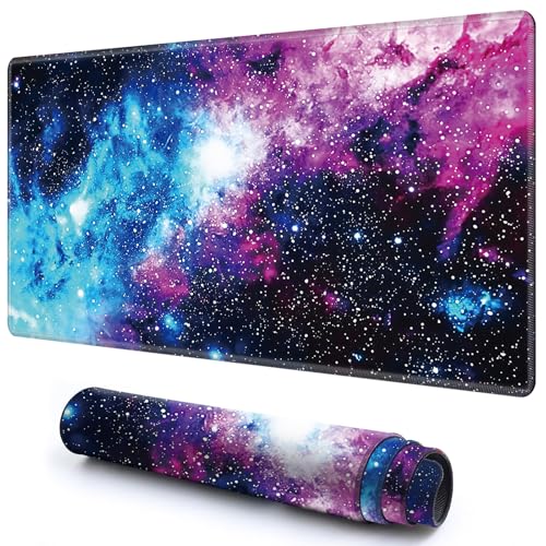 Niedliche Spielmatte für MTG-Kartenspiel, 69,8 x 39,9 cm, rutschfeste Schreibtischunterlage mit glatter Oberfläche und genähtem Rand, für TCG-Karte, Brettspiele, Zubehör, Blau-Violette Galaxie Niedliche Spielmatte für MTG-Kartenspiel, 69,8 x 39,9 cm, rutschfeste Schreibtischunterlage mit glatter Oberfläche und genähtem Rand, für TCG-Karte, Brettspiele, Zubehör, Blau-Violette Galaxie von CGFGHHUY