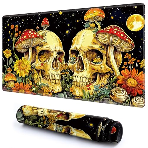 Niedliche Spielmatte für MTG-Kartenspiel, 69,8 x 39,9 cm, rutschfeste Schreibtischunterlage mit glatter Oberfläche und genähtem Rand, für TCG-Karte, Brettspiele, Zubehör, Pilzschädel Mond Niedliche Spielmatte für MTG-Kartenspiel, 69,8 x 39,9 cm, rutschfeste Schreibtischunterlage mit glatter Oberfläche und genähtem Rand, für TCG-Karte, Brettspiele, Zubehör, Pilzschädel Mond von CGFGHHUY