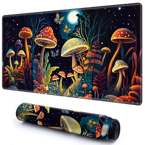 Niedliche Spielmatte für MTG-Kartenspiel, 69,8 x 39,9 cm, rutschfeste Schreibtischunterlage mit glatter Oberfläche und genähtem Rand für TCG-Karte, Brettspiele, Zubehör, Pilz Mond Niedliche Spielmatte für MTG-Kartenspiel, 69,8 x 39,9 cm, rutschfeste Schreibtischunterlage mit glatter Oberfläche und genähtem Rand für TCG-Karte, Brettspiele, Zubehör, Pilz Mond von CGFGHHUY