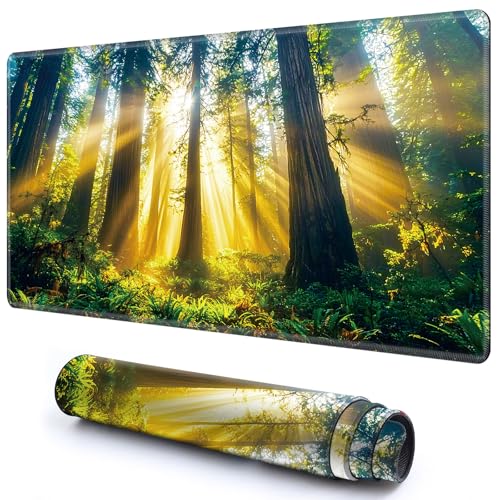 Niedliche Spielmatte für MTG-Kartenspiel, 69,8 x 39,9 cm, rutschfeste Schreibtischunterlage mit glatter Oberfläche und genähtem Rand für TCG-Karten-Spiele-Zubehör, grüner Waldbaum Niedliche Spielmatte für MTG-Kartenspiel, 69,8 x 39,9 cm, rutschfeste Schreibtischunterlage mit glatter Oberfläche und genähtem Rand für TCG-Karten-Spiele-Zubehör, grüner Waldbaum von CGFGHHUY