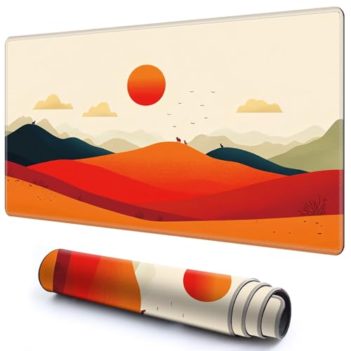 Niedliche Spielmatte für MTG-Kartenspiel, 69,8 x 49,9 cm, rutschfeste Schreibtischunterlage mit glatter Oberfläche und genähtem Rand, für TCG-Karte, Brettspiele, Zubehör, Roter Sonnenuntergang Berg Niedliche Spielmatte für MTG-Kartenspiel, 69,8 x 49,9 cm, rutschfeste Schreibtischunterlage mit glatter Oberfläche und genähtem Rand, für TCG-Karte, Brettspiele, Zubehör, Roter Sonnenuntergang Berg von CGFGHHUY