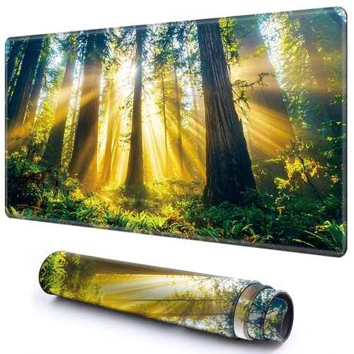 Niedliche Spielmatte für MTG-Kartenspiele, 59,9 x 34,8 cm, rutschfeste Schreibtischunterlage mit glatter Oberfläche und genähtem Rand für TCG-Karten-Spiele-Zubehör, grüner Waldbaum Niedliche Spielmatte für MTG-Kartenspiele, 59,9 x 34,8 cm, rutschfeste Schreibtischunterlage mit glatter Oberfläche und genähtem Rand für TCG-Karten-Spiele-Zubehör, grüner Waldbaum von CGFGHHUY