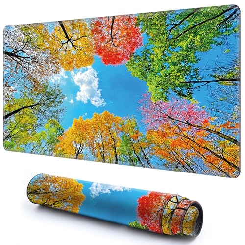 Niedliche Spielmatte für MTG-Kartenspiele, 69,8 x 39,9 cm, rutschfeste Schreibtischunterlage mit glatter Oberfläche und genähtem Rand, für TCG-Karte, Brettspiele, Zubehör, bunter Baum Niedliche Spielmatte für MTG-Kartenspiele, 69,8 x 39,9 cm, rutschfeste Schreibtischunterlage mit glatter Oberfläche und genähtem Rand, für TCG-Karte, Brettspiele, Zubehör, bunter Baum von CGFGHHUY