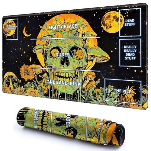 Niedliche Spielmatte mit Zonen -1 für MTG-Kartenspiel, 59,9 x 34,8 cm, rutschfeste Schreibtischunterlage mit glatter Oberfläche und genähtem Rand für TCG-Karten-Brettspiele, Zubehör Niedliche Spielmatte mit Zonen -1 für MTG-Kartenspiel, 59,9 x 34,8 cm, rutschfeste Schreibtischunterlage mit glatter Oberfläche und genähtem Rand für TCG-Karten-Brettspiele, Zubehör von CGFGHHUY