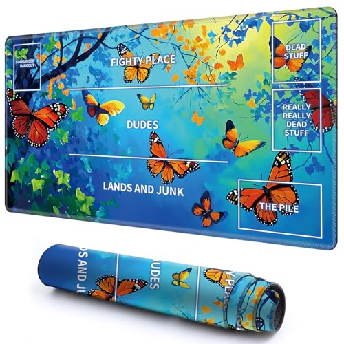 Niedliche Spielmatte mit Zonen – 1 für MTG-Kartenspiel, 59,9 x 34,8 cm, rutschfeste Schreibtischunterlage mit glatter Oberfläche und genähtem Rand für TCG-Karten-Spiele, Zubehör, Aquarell-Baum Niedliche Spielmatte mit Zonen – 1 für MTG-Kartenspiel, 59,9 x 34,8 cm, rutschfeste Schreibtischunterlage mit glatter Oberfläche und genähtem Rand für TCG-Karten-Spiele, Zubehör, Aquarell-Baum von CGFGHHUY