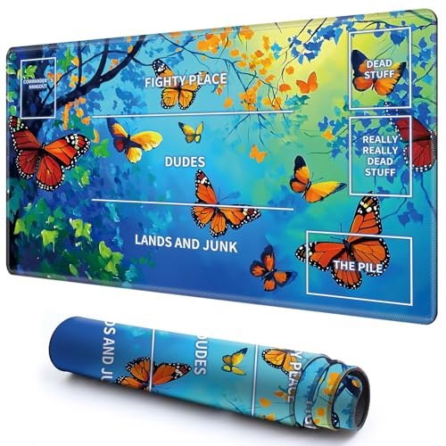 Niedliche Spielmatte mit Zonen -1 für MTG-Kartenspiel, 69,8 x 39,9 cm, rutschfeste Schreibtischunterlage mit glatter Oberfläche und genähtem Rand für TCG-Karten-Spiele, Zubehör, Aquarell-Baum Niedliche Spielmatte mit Zonen -1 für MTG-Kartenspiel, 69,8 x 39,9 cm, rutschfeste Schreibtischunterlage mit glatter Oberfläche und genähtem Rand für TCG-Karten-Spiele, Zubehör, Aquarell-Baum von CGFGHHUY