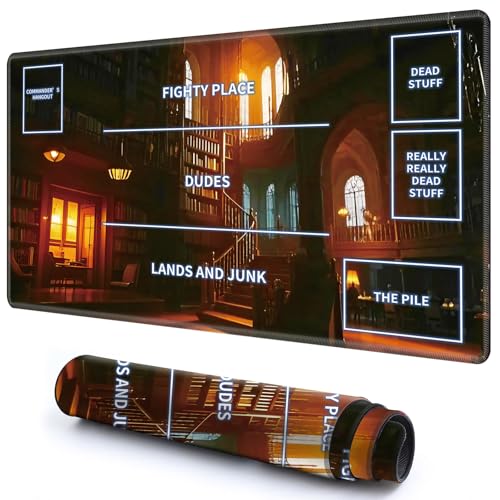 Niedliche Spielmatte mit Zonen -1 für MTG-Kartenspiel, 69,8 x 39,9 cm, rutschfeste Schreibtischunterlage mit glatter Oberfläche und genähtem Rand für TCG-Karten-Spiele-Zubehör, Bücherregal Niedliche Spielmatte mit Zonen -1 für MTG-Kartenspiel, 69,8 x 39,9 cm, rutschfeste Schreibtischunterlage mit glatter Oberfläche und genähtem Rand für TCG-Karten-Spiele-Zubehör, Bücherregal von CGFGHHUY