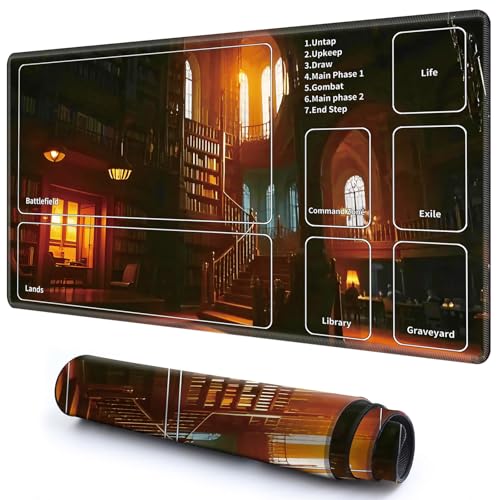 Niedliche Spielmatte mit Zonen -2 für MTG-Kartenspiel, 69,8 x 49,9 cm, rutschfeste Schreibtischunterlage mit glatter Oberfläche und genähtem Rand für TCG-Karten-Spiele-Zubehör, Bücherregal Niedliche Spielmatte mit Zonen -2 für MTG-Kartenspiel, 69,8 x 49,9 cm, rutschfeste Schreibtischunterlage mit glatter Oberfläche und genähtem Rand für TCG-Karten-Spiele-Zubehör, Bücherregal von CGFGHHUY