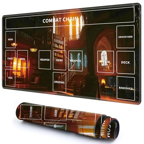 Niedliche Spielmatte mit Zonen -3 für MTG-Kartenspiel, 59,9 x 34,8 cm, rutschfeste Schreibtischunterlage mit glatter Oberfläche und genähtem Rand für TCG-Karten-Spiele-Zubehör, Bücherregal Niedliche Spielmatte mit Zonen -3 für MTG-Kartenspiel, 59,9 x 34,8 cm, rutschfeste Schreibtischunterlage mit glatter Oberfläche und genähtem Rand für TCG-Karten-Spiele-Zubehör, Bücherregal von CGFGHHUY