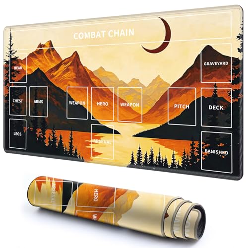 Niedliche Spielmatte mit Zonen -3 für MTG-Kartenspiel, 59,9 x 34,8 cm, rutschfeste Schreibtischunterlage mit glatter Oberfläche und genähtem Rand für TCG-Kartenspiele, Zubehör – Bergmondbaum Niedliche Spielmatte mit Zonen -3 für MTG-Kartenspiel, 59,9 x 34,8 cm, rutschfeste Schreibtischunterlage mit glatter Oberfläche und genähtem Rand für TCG-Kartenspiele, Zubehör – Bergmondbaum von CGFGHHUY